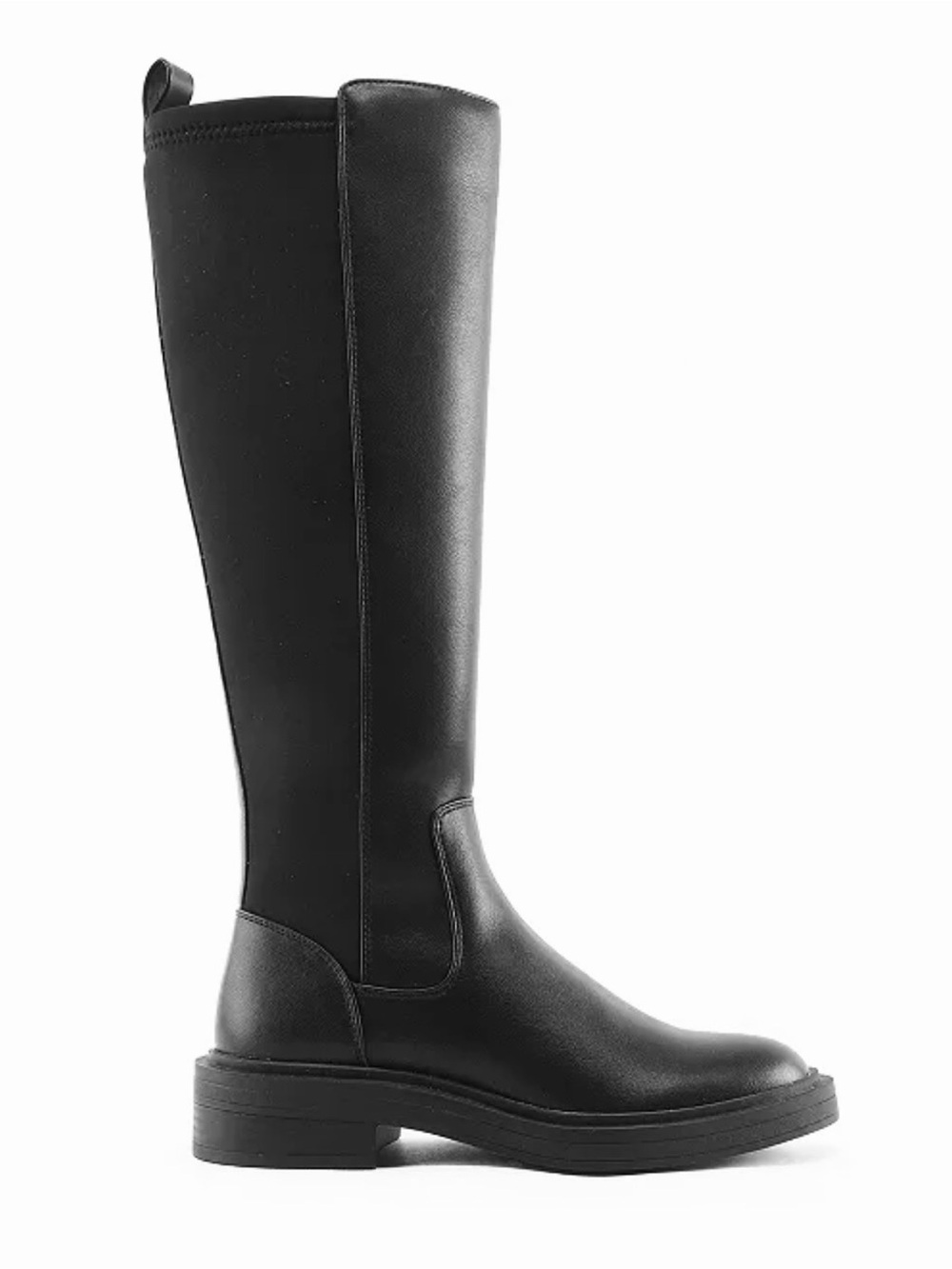 Kenneth Cole Reaction Anabelle Tall Rubber Sole Stacked Heel Riding Boot Size 12 - Picture 2 of 10